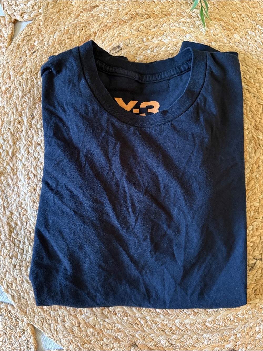 Adidas Y-3 Crew Neck Black Minimalist Tee Shirt. Size S